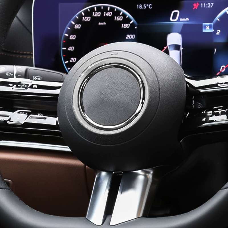 Car Steering Wheel Decorative Ring Cover for Mercedes-Benz,Inner Diameter: 7.2cm (Blue)