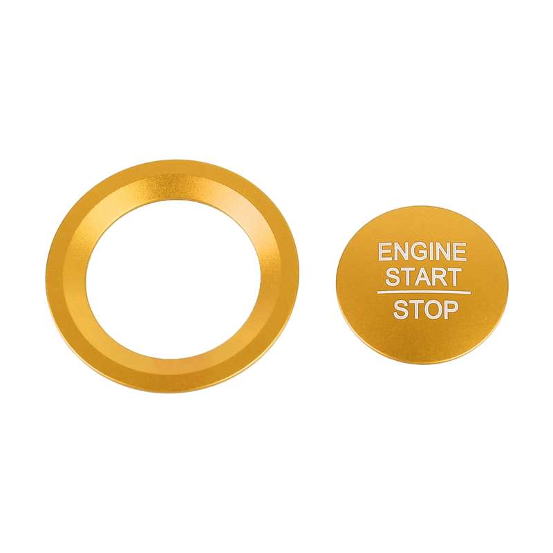 Car Engine Start Key Push Button Ring Trim Sticker for Honda(Gold)
