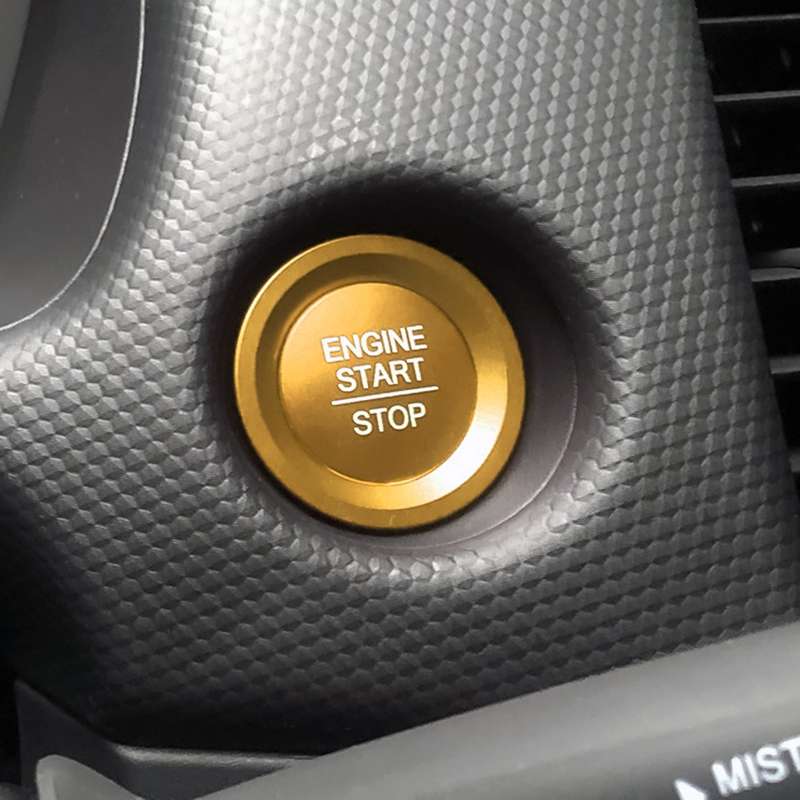 Car Engine Start Key Push Button Ring Trim Sticker for Honda(Gold)