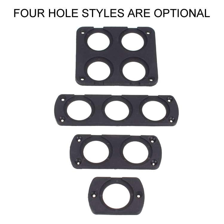 5 PCS 4-Hole Car Modified USB Charging Voltmeter Cigarette Lighter Panel