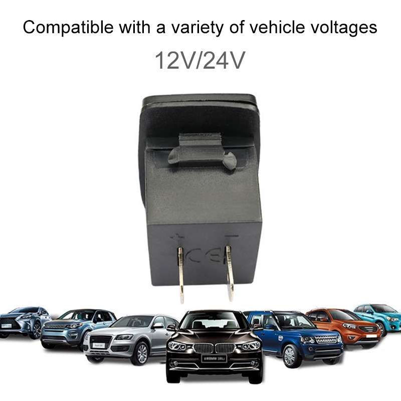 2 PCS Switch Type Dual USB 3.1A Car Charger 12-24V(Blue Light)