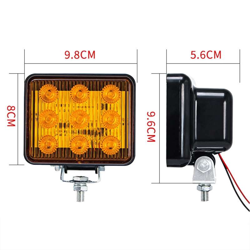 2 PCS ZS-7013 3 inch 9LEDs Strobe Waterproof Car / Truck Warning Light (Blue Light)