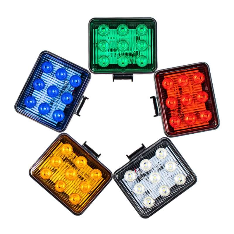 2 PCS ZS-7013 3 inch 9LEDs Strobe Waterproof Car / Truck Warning Light (Blue Light)