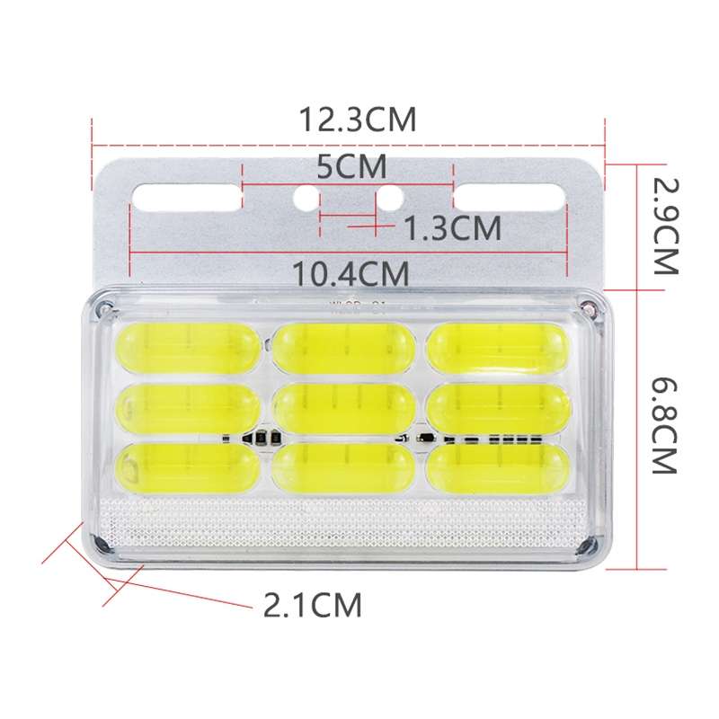 4 PCS ZS-9001 DC24V 9D Waterproof Car / Truck Side Marker Indicator Lights Bulb Lamp (Blue Light)