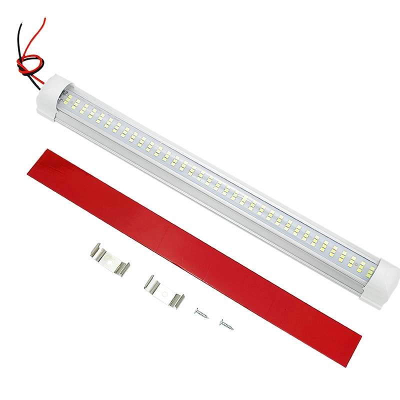 2 PCS ZS-3333 Top Switch Type 12-80V High Bright 108LEDs Car Dome Light Cabin Light Bar