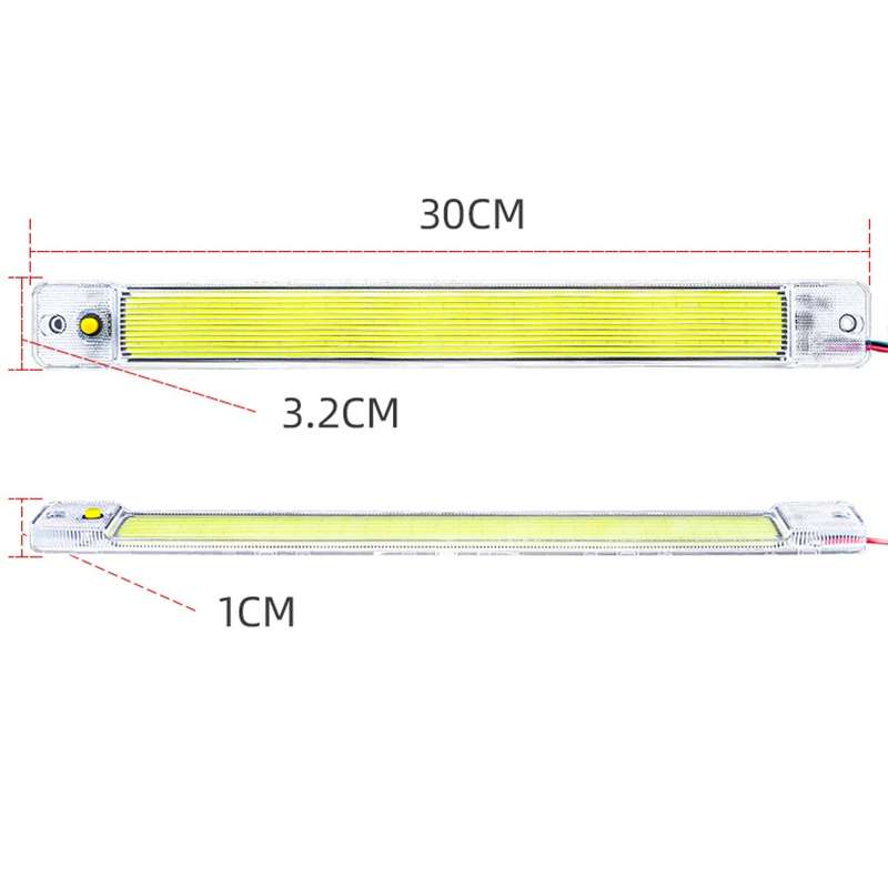 2 PCS ZS-3348 DC12-24V High Bright 84 COB Lamp Beads Car Dome Light Cabin Light Bar