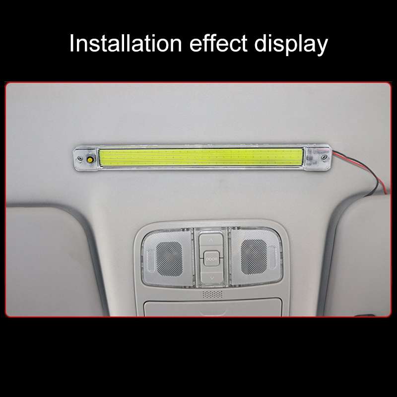 2 PCS ZS-3348 DC12-24V High Bright 84 COB Lamp Beads Car Dome Light Cabin Light Bar
