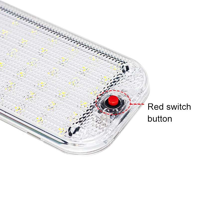 2 PCS ZS-3350 DC12-85V High Bright 48LEDs Lamp Beads Car Dome Light Cabin Light Bar