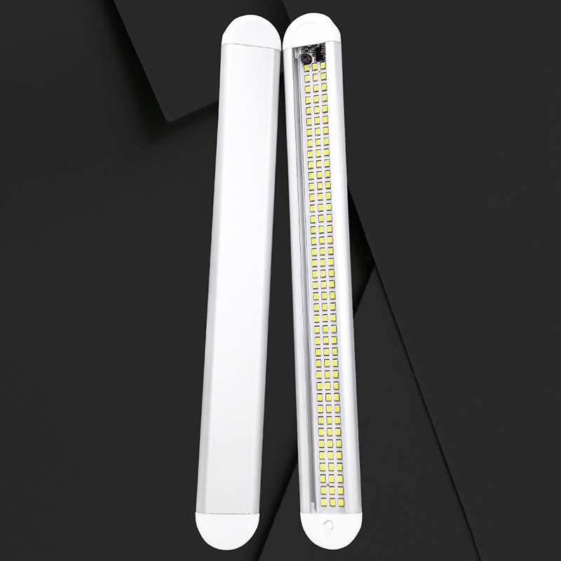 2 PCS ZS-3385 DC12-85V High Bright 120LEDs Lamp Beads Car Dome Light Cabin Light Bar