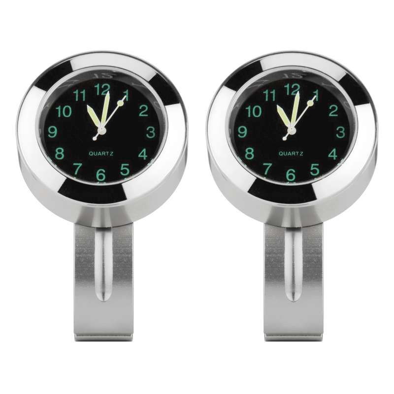 Motorcycle 22-25mm Handlebar Clock Quartz Watch with Lock (Black)