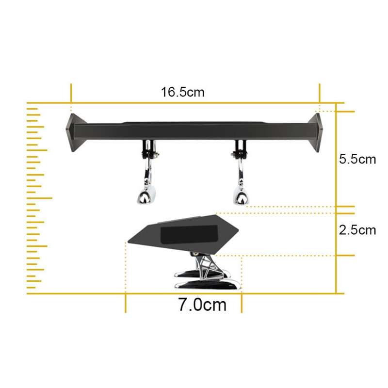 Car Mini Rear Wing with Light Solar Anti-collision Tail Light