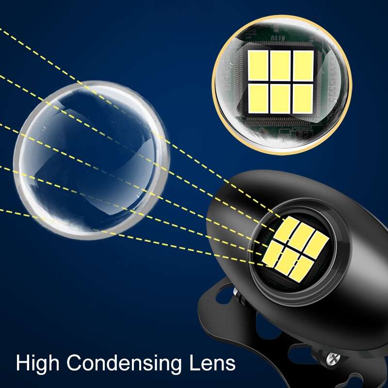 Car Adjustable LED Super Bright Flashing Reversing Light (Black)