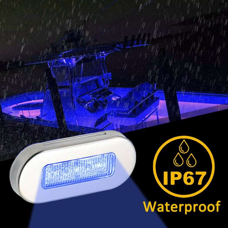 MK-056 Ship / Yacht 3 inch 12V LED Waterproof Stainless Steel Underwater Light (Blue Light)
