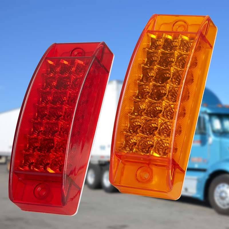 MK-142 DC12V-24V 21LEDs Car Tail Light Running Water Flashing Edge Light (Red Light)