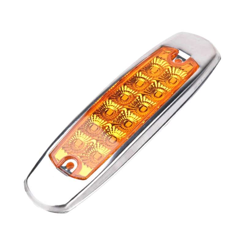 4 PCS MK-338 DC12-24V Truck 12LEDs Side Clearance Maker Light (Red Light)
