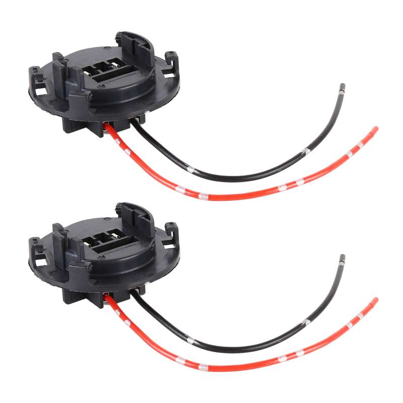 1 Pair TK-306 H7 Halogen Lamp Socket Car Bulb Holder Base with Cable for Hyundai Tucson 2017 / Kia C