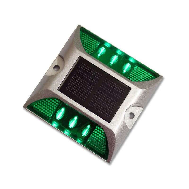 Solar Square Road Stud Light Car Guidance Light Road Deceleration Light, Flashing Bright Version (Wh