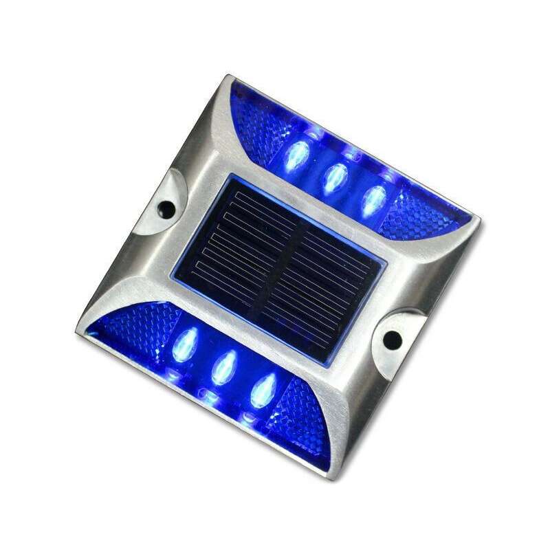Solar Square Road Stud Light Car Guidance Light Road Deceleration Light, Flashing Bright Version (Wh