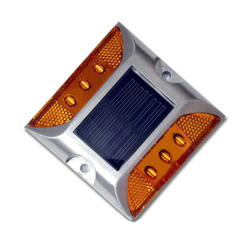 Solar Square Road Stud Light Car Guidance Light Road Deceleration Light, Flashing Bright Version (Wh