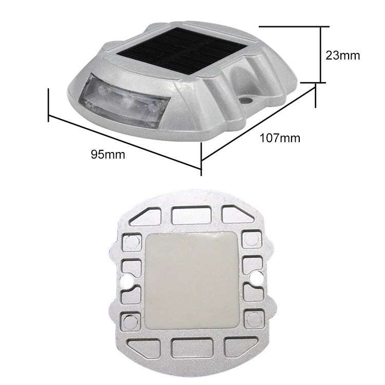 Solar Horseshoe Road Stud Light Car Guidance Light Road Deceleration Light, Constantly Bright Versio