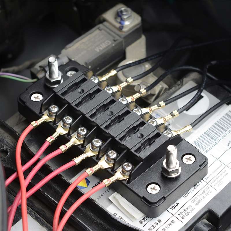 CS-979A1 FB1903 1 In 1 Out 6 Ways No Distinction Positive Negative Fuse Box without Fuse for Auto Ca