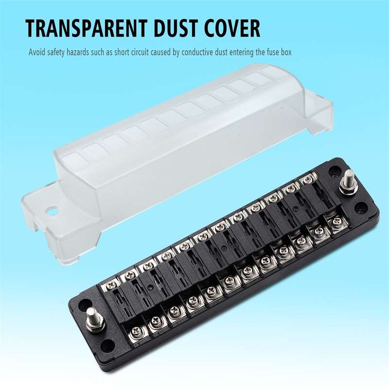 ZH-979A2 FB1904 1 In 1 Out 12 Ways Positive Negative Fuse Box with 24 Fuses for Auto Car Truck Boat