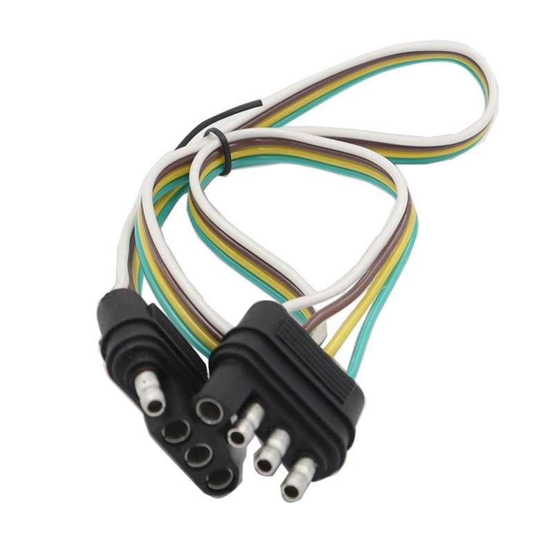 4 Pin Trailer Light Wire Harness Extension 18 Gauge 4-Way Flat Wiring Connector