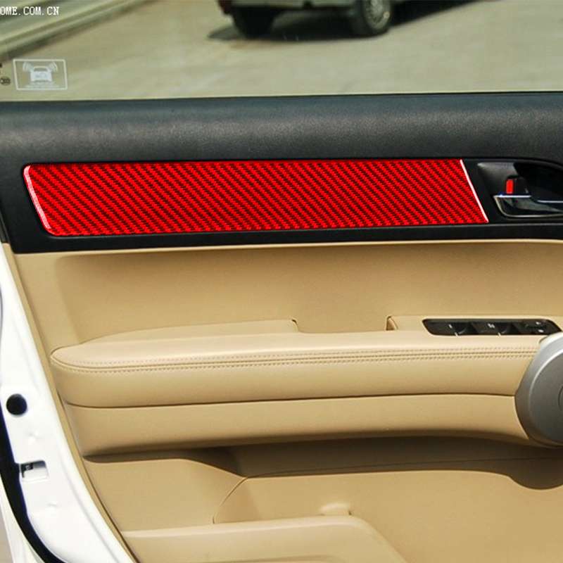 4 PCS Set for Honda CRV 2007-2011 Carbon Fiber Car Interior Door Panel Trim Decorative Sticker,Left