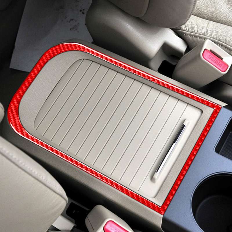 For Honda CRV 2007-2011 Carbon Fiber Car Handheld Box Panel Frame Decorative Sticker,Left and Right