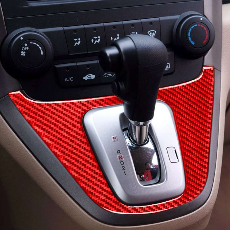 For Honda CRV 2007-2011 Carbon Fiber Car Gear Panel Frame Decorative Sticker,Left and Right Drive Un