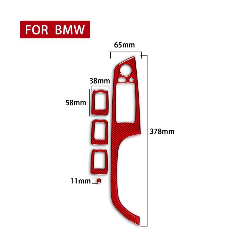 5 PCS Set for BMW 3 Series E90 Carbon Fiber Car Right Driving Lifting Panel Decorative Sticker with