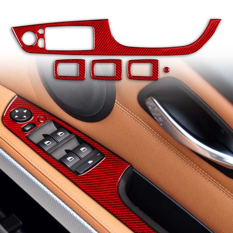 5 PCS Set for BMW 3 Series E90 Carbon Fiber Car Right Driving Lifting Panel Decorative Sticker with