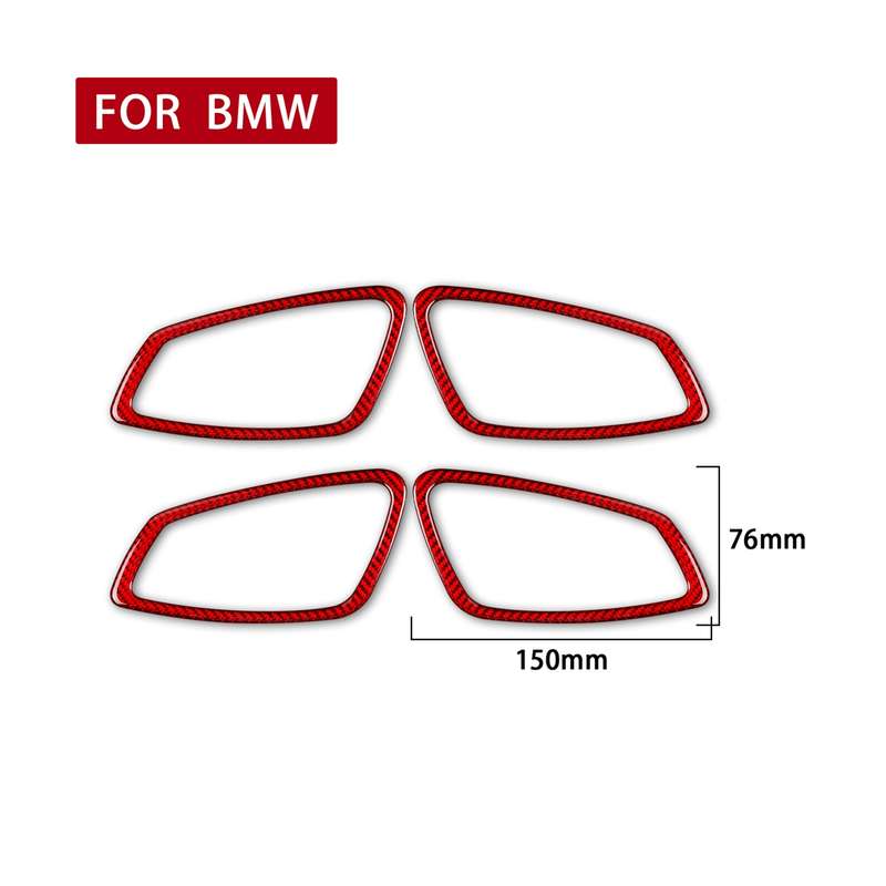 4 PCS Set for BMW 3 Series E90 Carbon Fiber Car Door Handle Decorative Sticker,Left and Right Drive(