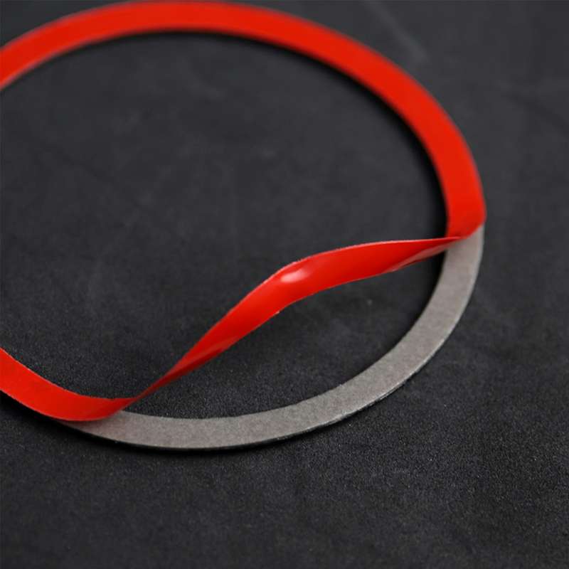 2 PCS Set for BMW 3 Series E90 Carbon Fiber Car Horn Circle Decorative Sticker (Red)