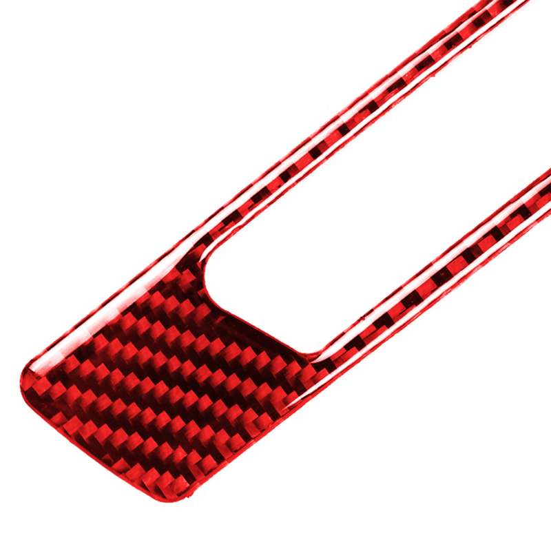 For BMW 3 Series E90 CarBon Fiber Car Water Cup Strip Decorative Sticker,Left Drive(Red)