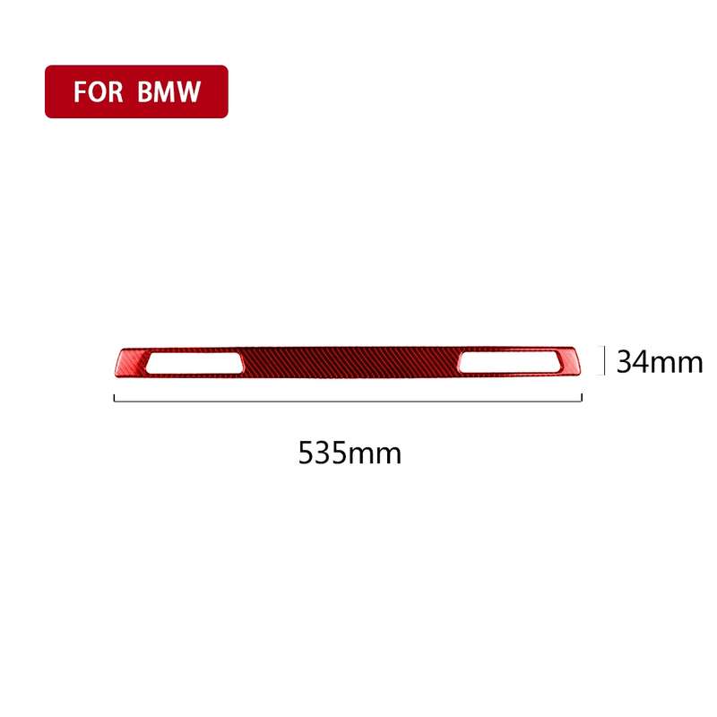 For BMW 3 Series E90 CarBon Fiber Car Water Cup Strip Decorative Sticker,Right Drive (Red)