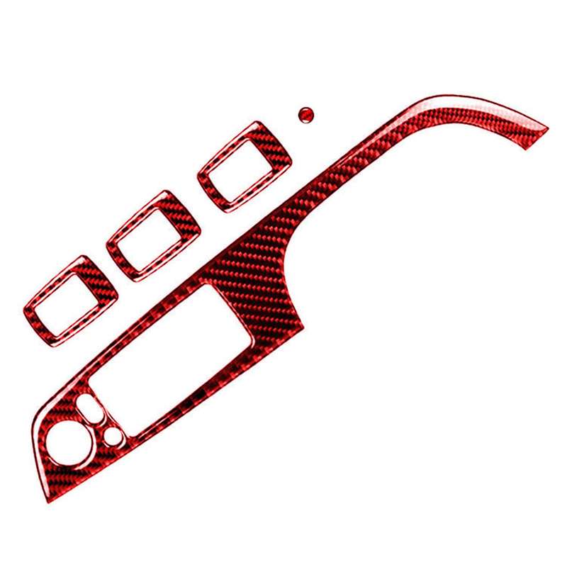 5 PCS Set For BMW 3 Series E90 Carbon Fiber Car Left Drive Window Lift Panel Decorative Sticker, Dia