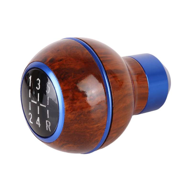 Universal Car Wood Texture Metal Gear Shift Knob (Blue)