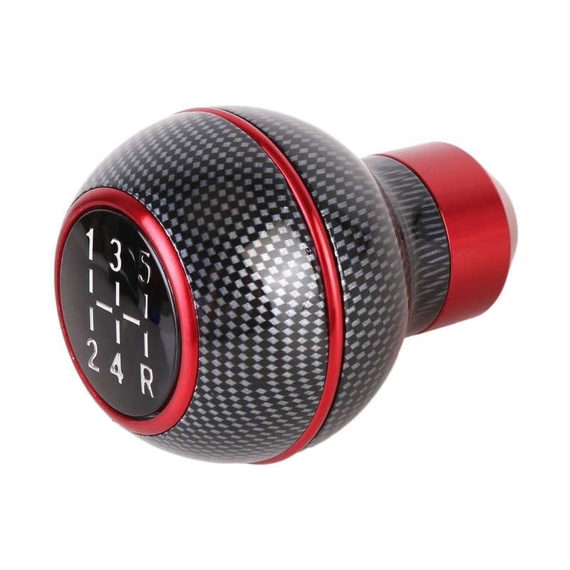 Universal Car Carbon Fiber Texture Metal Gear Shift Knob (Silver)