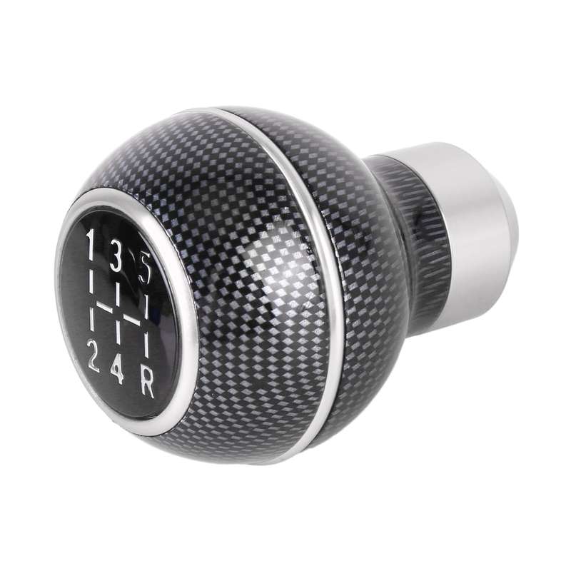 Universal Car Carbon Fiber Texture Metal Gear Shift Knob (Silver)