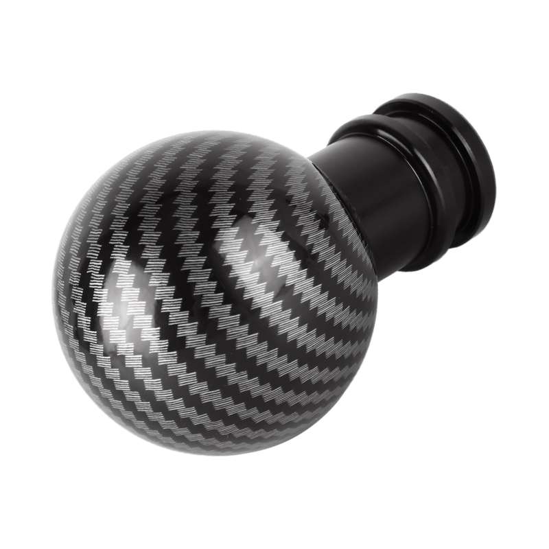 Universal Car Carbon Fiber Texture Metal Gear Shift Knob (Black)