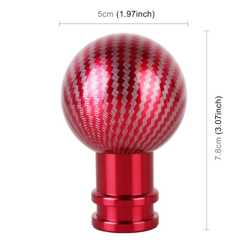 Universal Car Carbon Fiber Texture Metal Gear Shift Knob (Black)
