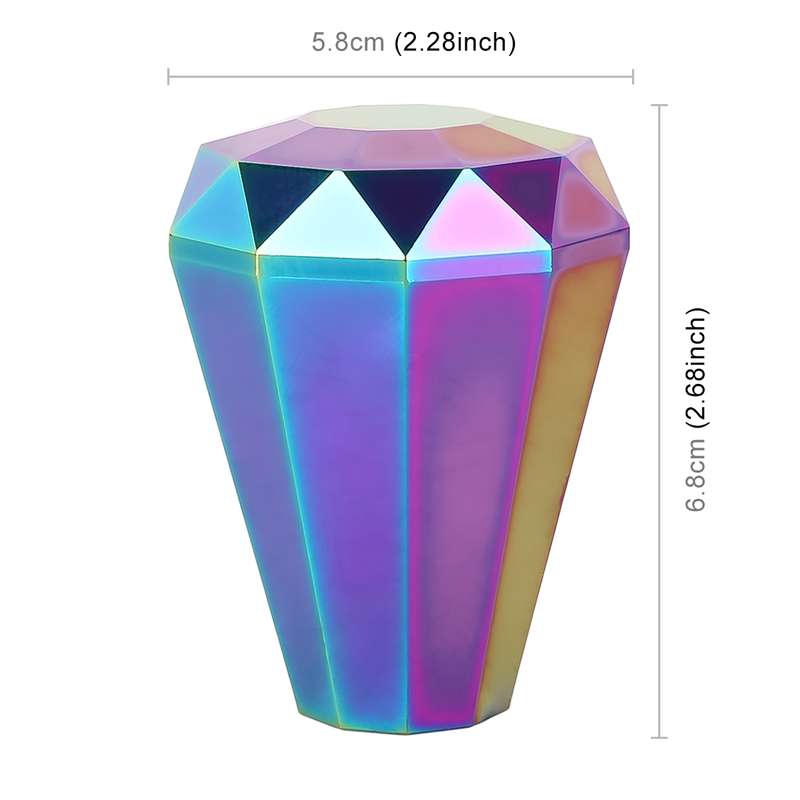 Universal Car Colorful Diamond Shape Metal Gear Shift Knob