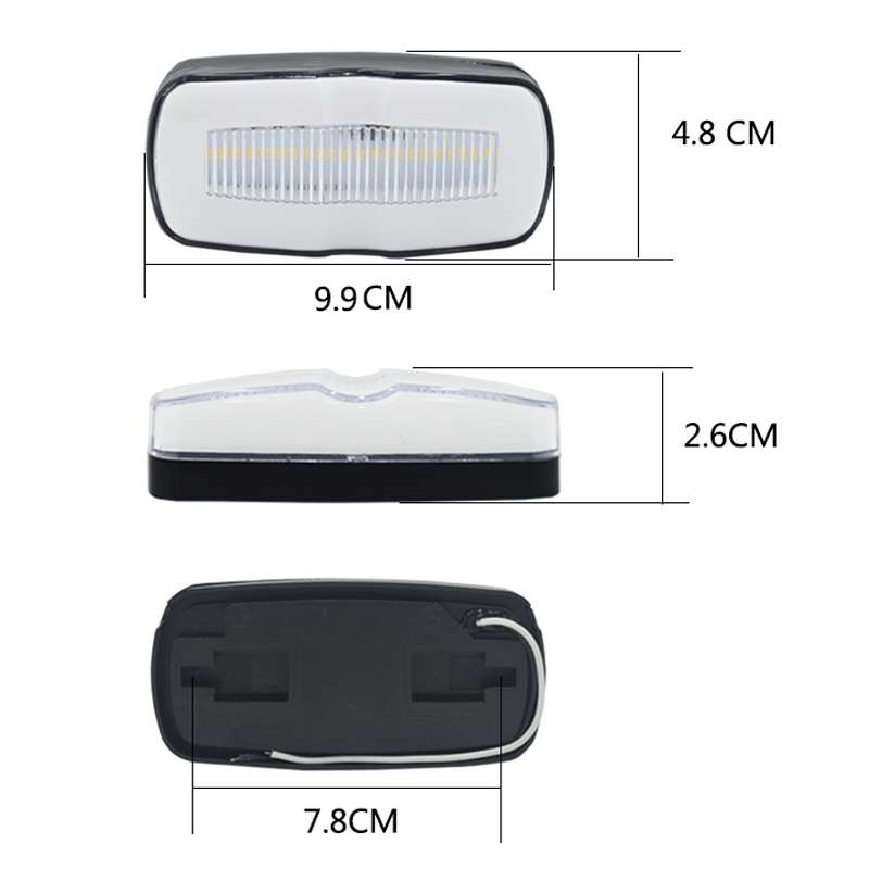 2 PCS MK-190 Truck LED Side Marker Light (White Light)