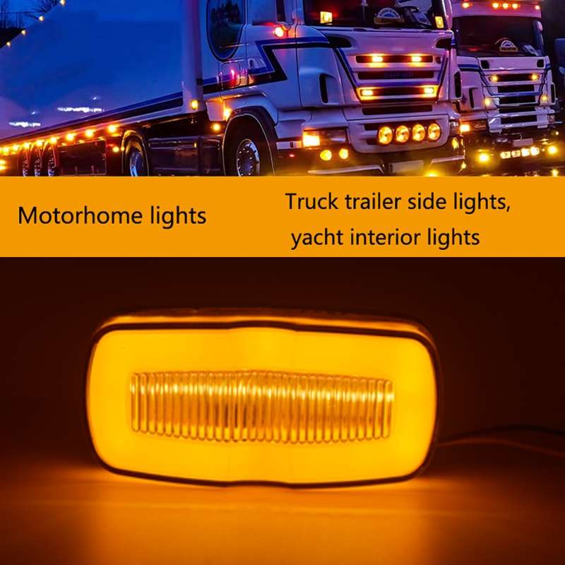 2 PCS MK-190 Truck LED Side Marker Light (White Light)