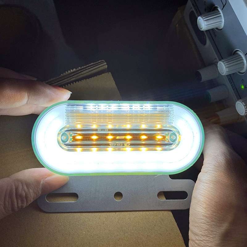 2 PCS 12V 12LED Car Oval Side Lamp(Red Light)