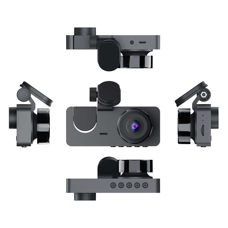 A2 Triple Lens Car Dash Camera Driving Recorder(Black)