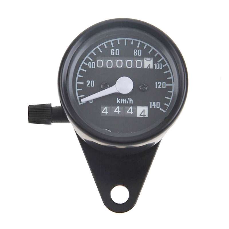 Motorcycle Retro Modified Odometer Speedometer Kilometer (Silver)