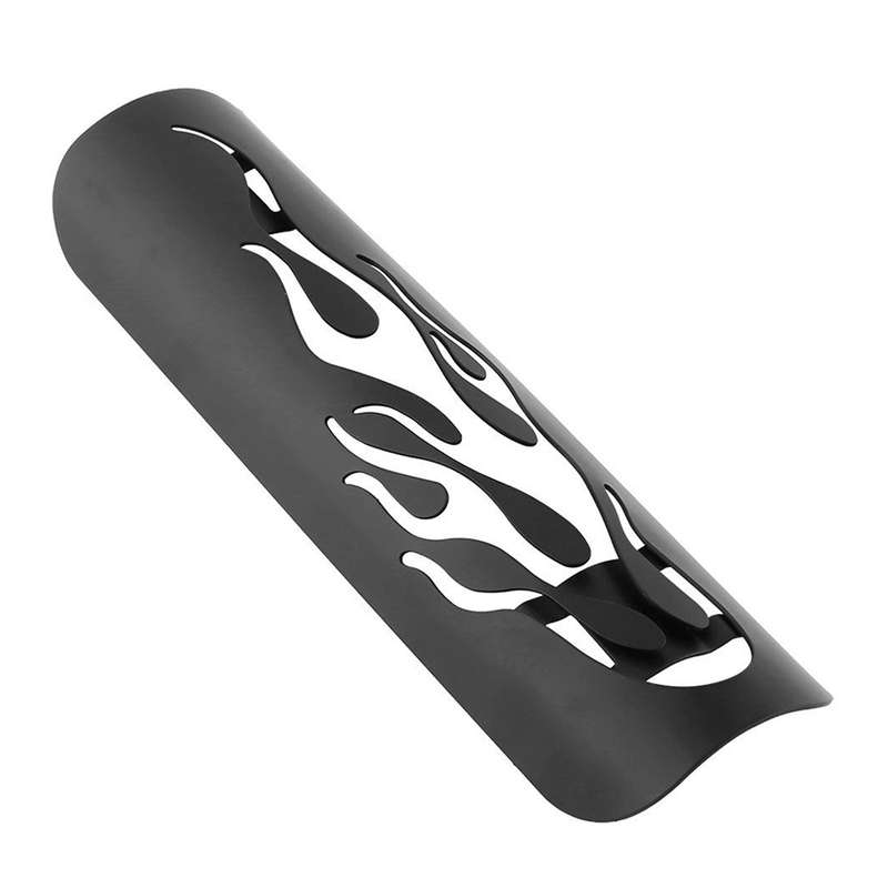 Motorcycle Modification Accessories Universal Retro Exhaust Pipe Heat Shield (Black)