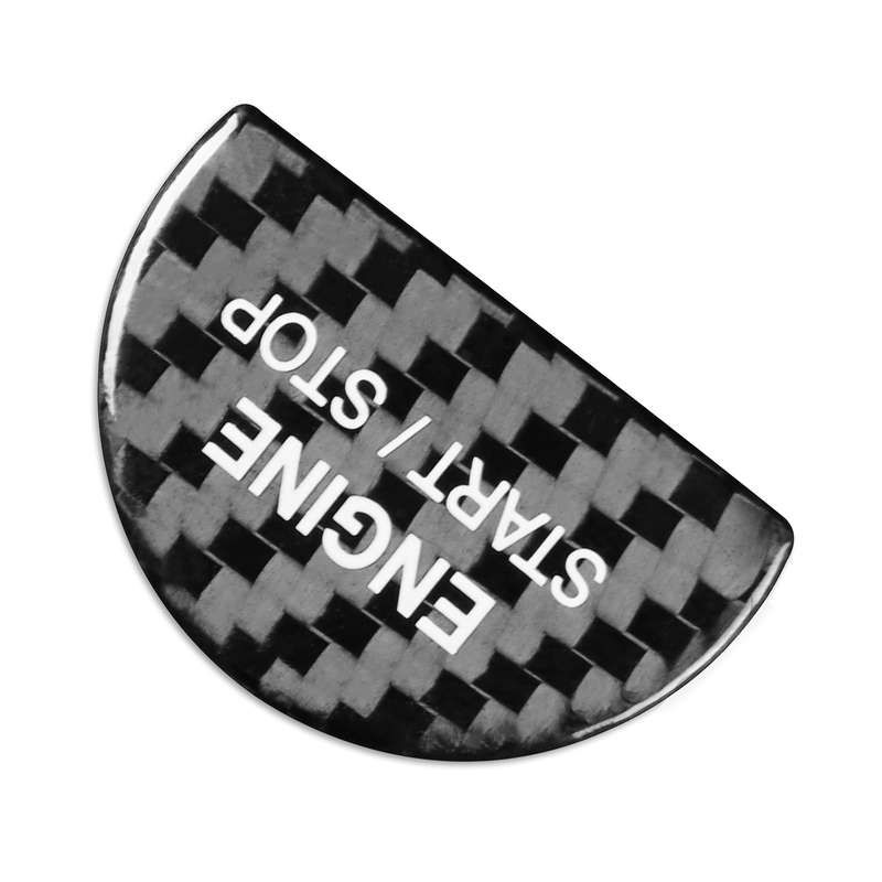 For Mercedes-Benz C/S Class 2022 Style Car Carbon Fiber One-click Start Button Decorative Sticker,Le